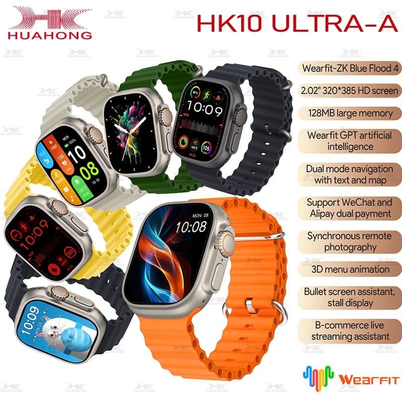 Smartwatch Relógio Inteligente original HK10 ULTRA-A De Cabeceira Frequência Cardíaca Para Mulheres E Homens
