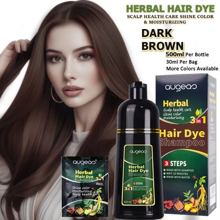 30ml/500ml Augeas Shampoo De Tintura De Cabelo Para Homens E Mulheres Natural Herbal Cinza Cobertura