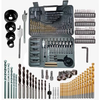 Conjunto de brocas de 103 peças com caixa de ferramentas profissional Kit de ferramentas de manutenção Adequado para lap