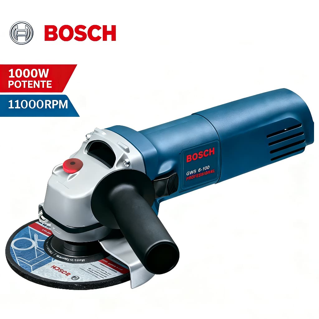 Esmerilhadeira Lixadeira Angular 1000W Lixadeira BOSCH 220V Serra Elétrica Ferramentas Elétricas