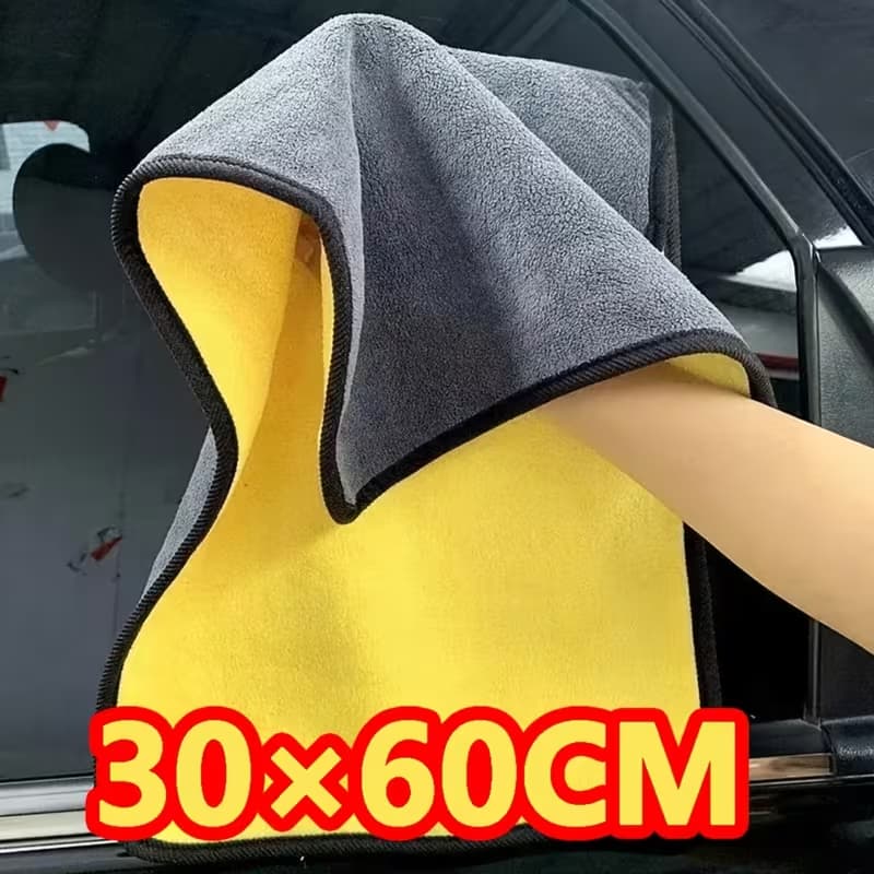 Kit 10 Flanela Microfibra Automotiva 30x60 600GSM Premium Para Lavagem de Carro