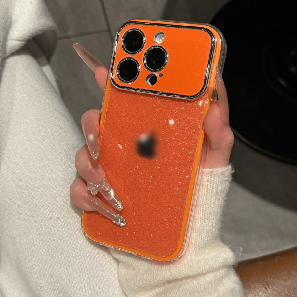 Moda Shimmer Glitter Acrílico Capa Protetora Para iPhone 17 16 15 14 13 12 11 Pro Max Resistente A Choques Traseira