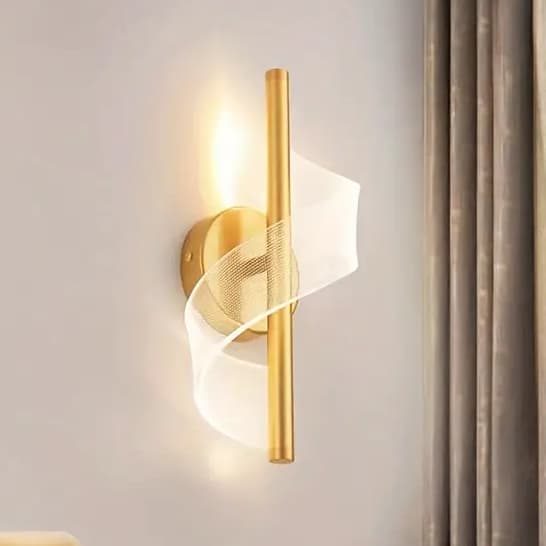 Arandela de Parede Led Espiral Acrilica Nórdica Bilho Ondas Decorativa 2w 110v/220v