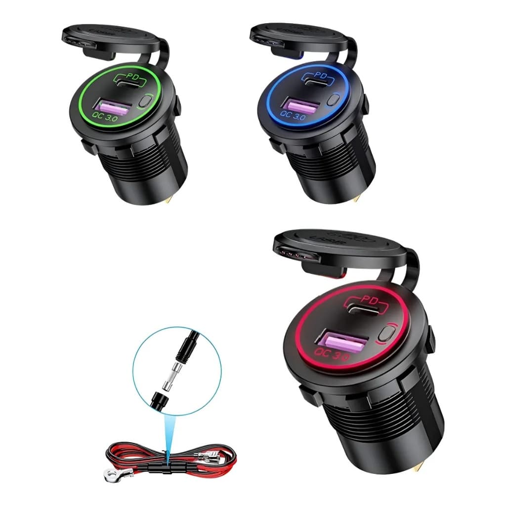Carregador Veicular Tomada Usb Turbo Dupla Carro Moto Onibus