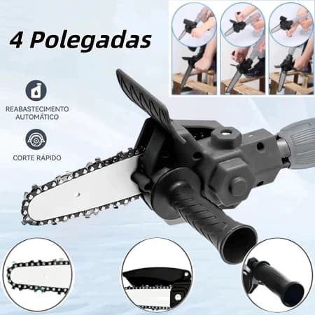 Mini Motosserra Adaptador para Furadeira e Parafusadeira Portátil Corte Rápido Madeira