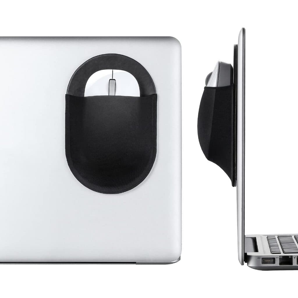 Bolsa adesiva Universal para armazenamento de mouse, capa de armazenamento de mouse sem fio, reutilizável, sem deixar ma