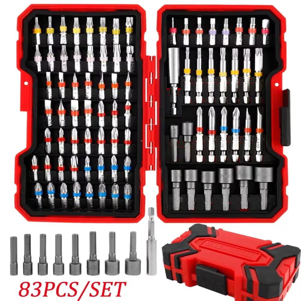 Kit De Ferramentas 83 Peças Jogo De Soquetes Chave Catraca Reversível Com Maleta Jogo De Ferramentas Completo