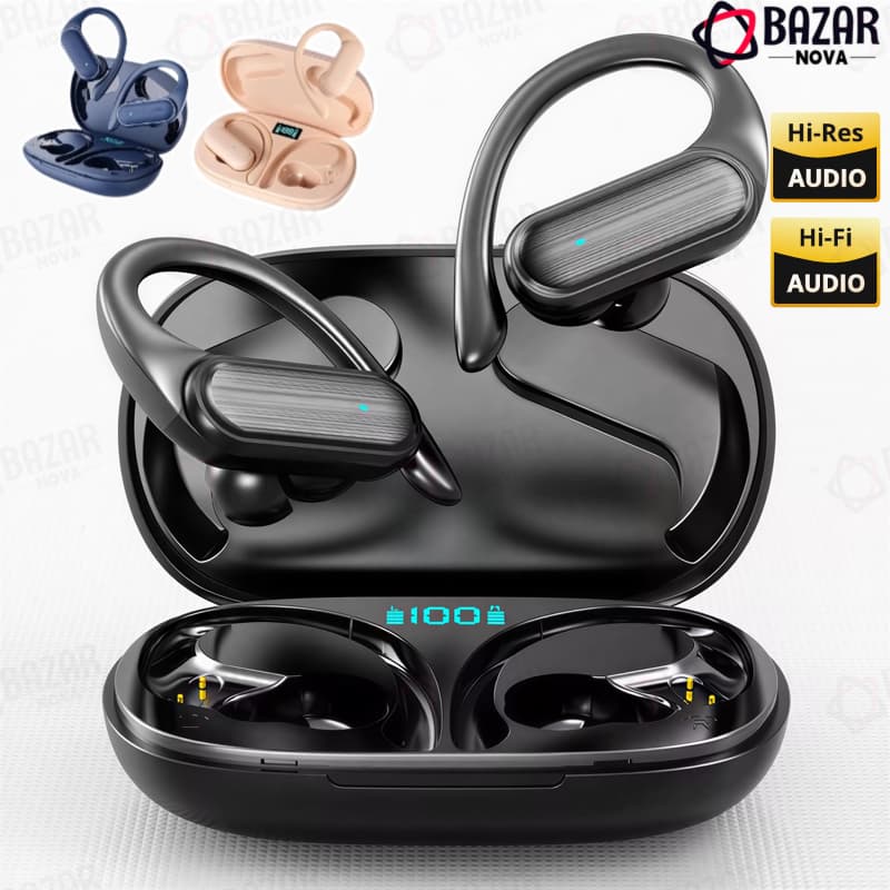 Fone de Ouvido TWS Sem Fio Vitog A520 Bluetooth 5.3 Controle Touch Estéreo HiFi À Prova D'Água para Esportes