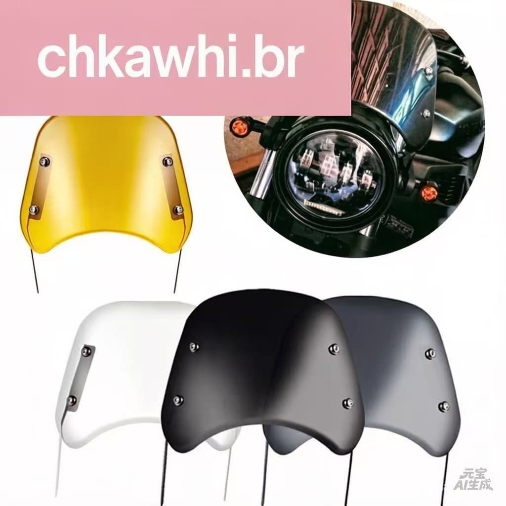 Universal Motocicleta Pára-Brisas Defletor De Vento Frontal De Para Suzuki E3N9