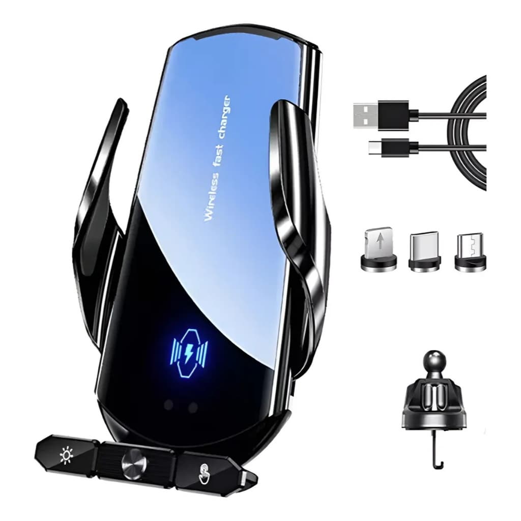 Carregador Sem Fio Para Carro 15w, Suporte Magnético Automát