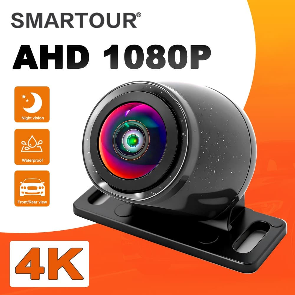 Câmera De Visão Traseira Do Carro 4K AHD 1080P 180 ° Lente Olho De Peixe Noturna À Prova D'água Estacionamento Reversa F