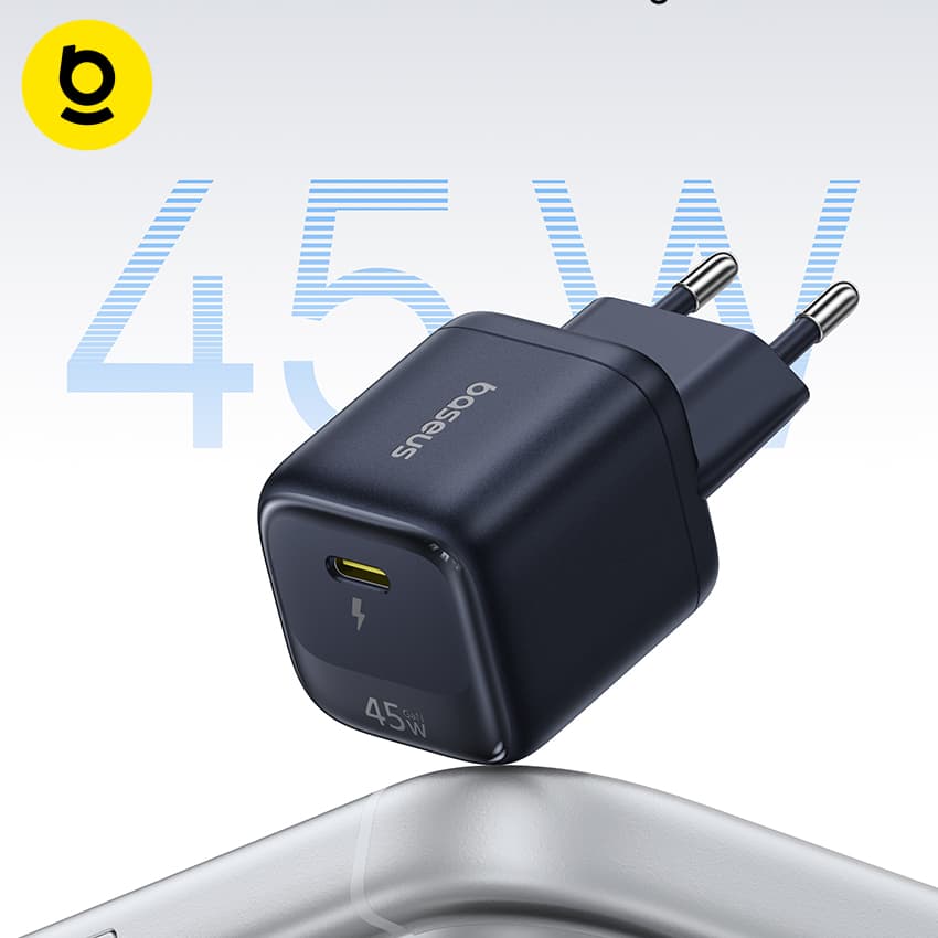 Baseus EnerFill FN22 Fast Charger 1C PD 20W/30W/45W Safety Protections Mini Gan Tech Adapter for IPhone 17