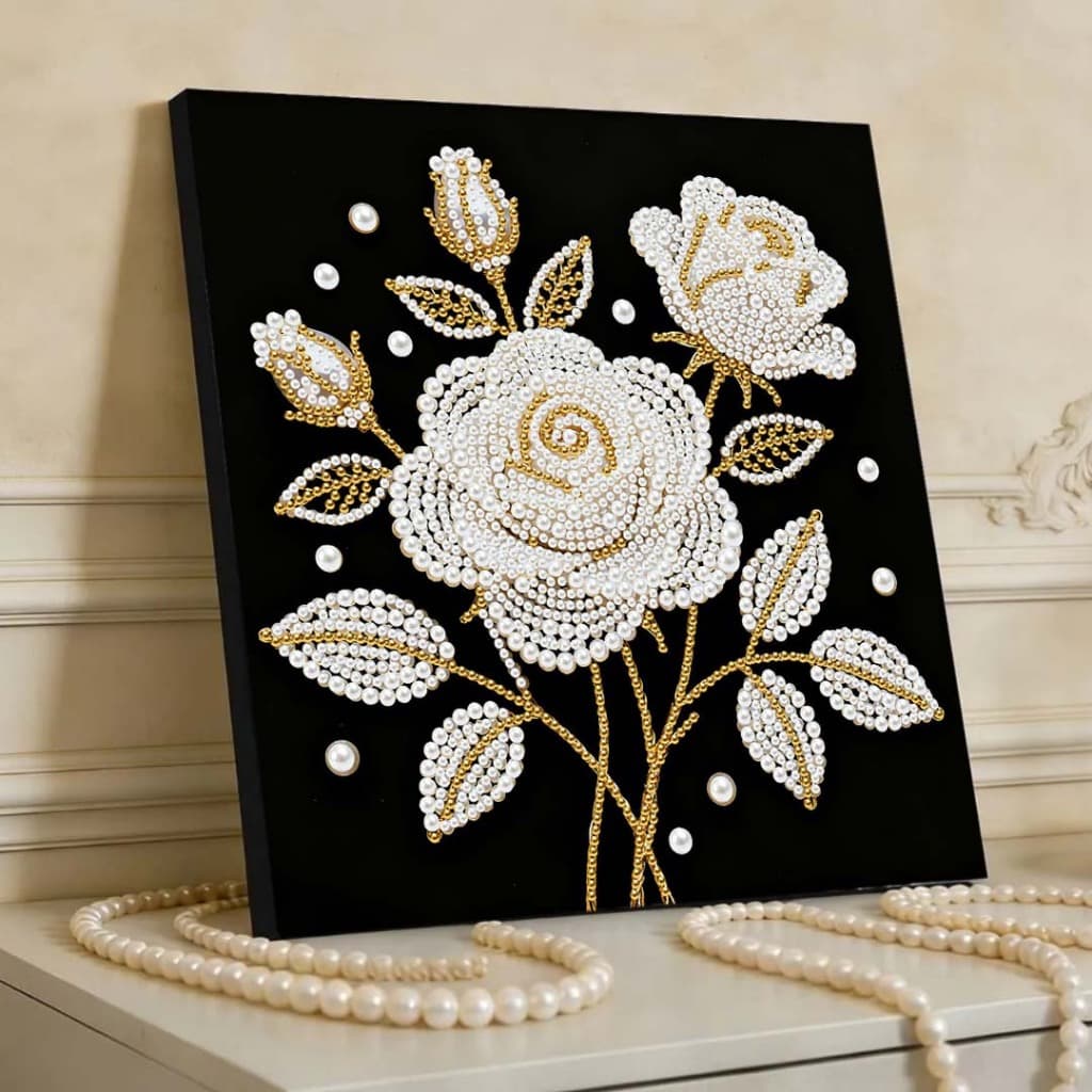 Pintura De Diamante 3D (25 * 25 Cm) Decoração De Mesa DIY Para Casa E Escritório Pérolas 5D