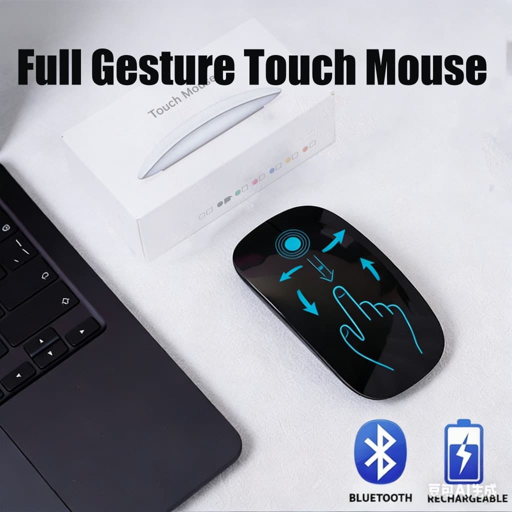 Mouse De Modo Duplo Com Gesto Completo Sem Fio Bluetooth Para MacBook Design Ergonômico Multi Touch BT