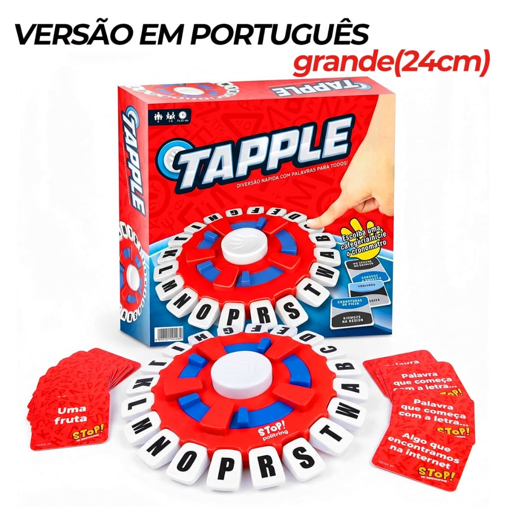 Jogo De Parada Tapple Português | Caça-Palavras Educacional Para Crianças E Família Resposta Rápida