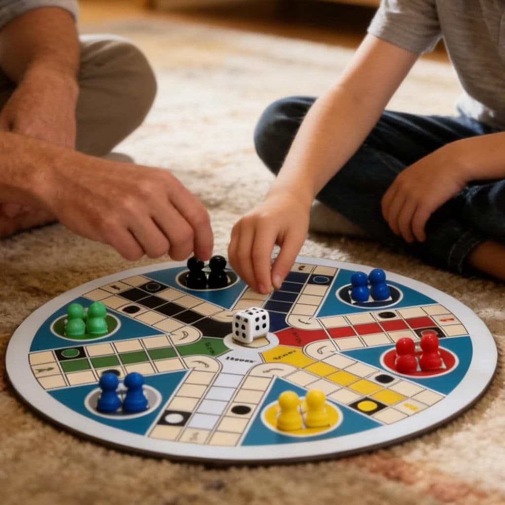 Dowmoo Formato Redondo Ludo 2-6 Jogadores Jogos De Viagem Para Família/Colheção Divertida/Jogo De Tabuleiro De Xadrez Vo