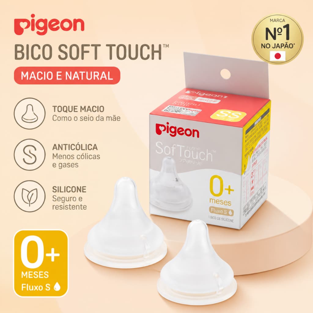 PIGEON De 3a Geração Softouch Pescoço Largo Peristáltico Plus material De silicone Para Mamilos