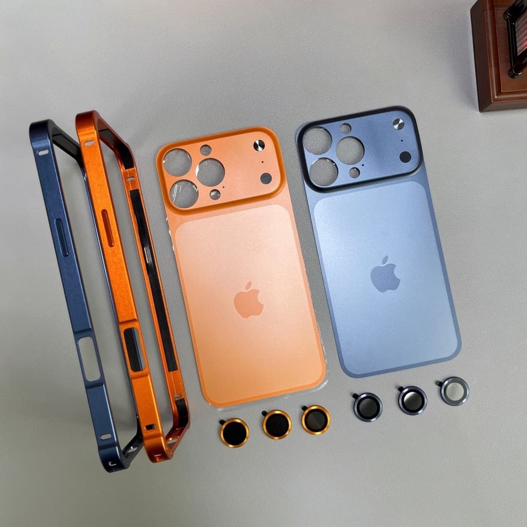 3-Em-1 Capa De Telefone Change 17 Pro Max Metal Frame Capinha iPhone 17 pro max celular 16promax 15 14 13 12Pro Para De