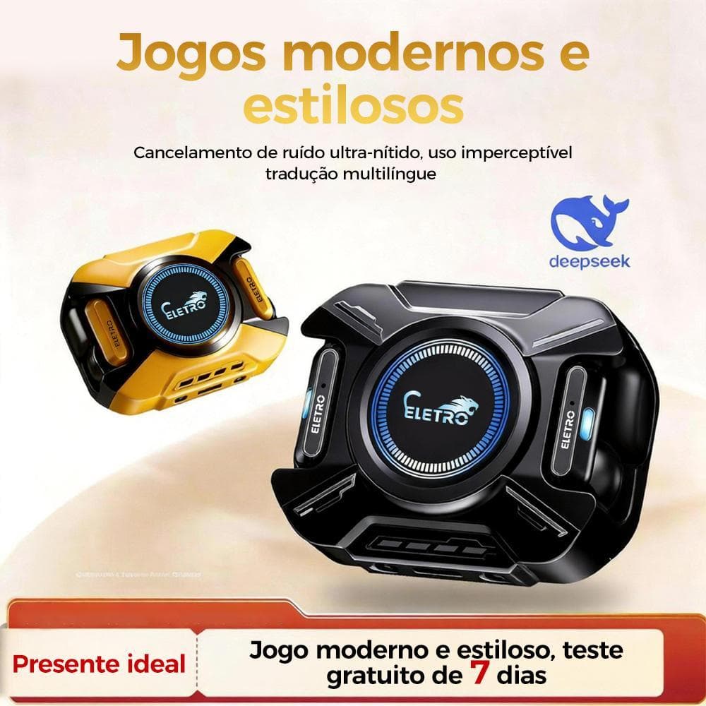 Eletromex Fone Bluetooth Sem Fio 6.0 | ANC 43dB + 6 Microfones HD Call | IPX4 Fone De Ouvido Tradução por IA