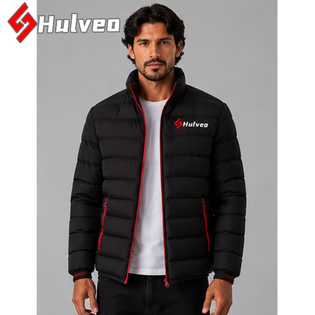Hulveo Jaqueta masculina de algodão grosso de inverno, Popular, à prova de vento, Casual, esportiva, jaqueta masculina
