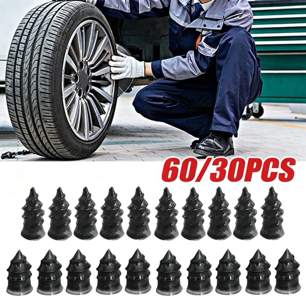 kit 30/60 parafusos macarrão para reparo rápido pneus carro moto caminhonete van, remendo rápido