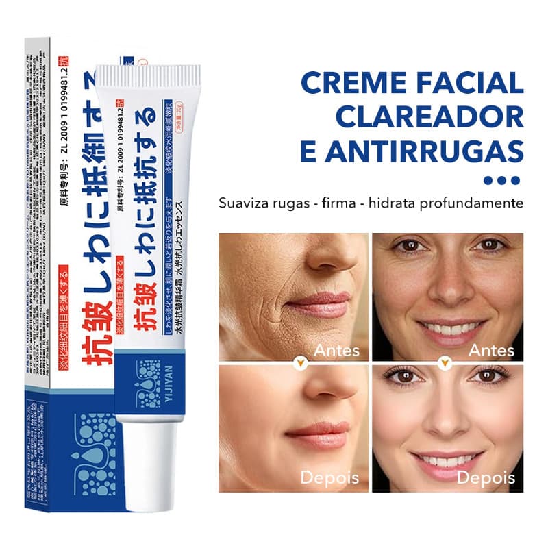 Creme Antirrugas Japonês Sérum Facial Anti-idade, Hidratante Reafirmante com Efeito Visível, Pele Lisa e Macia