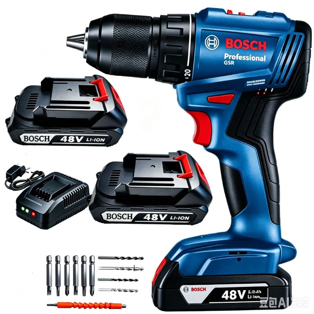 Furadeira Parafusadeira 48V  Bosch GSB 6-115 Com 2 Baterias ComAcessórios e Caixas