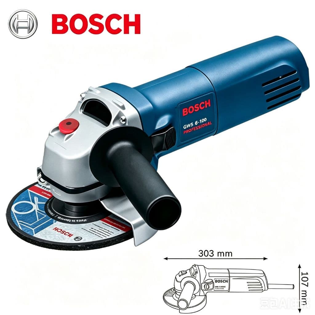 Bosch Original  Esmerilhadeira Lixadeira Angular GWS6-100 980W 127v/220v 11000rpm+Caixa de papel