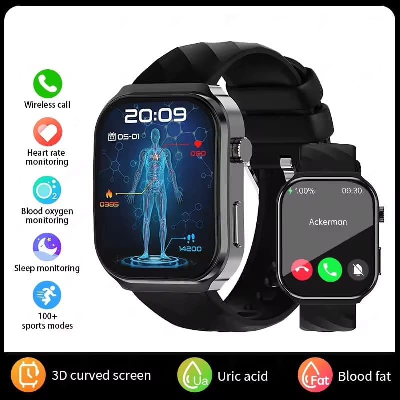 2026 Novo Smartwatch Relógio Inteligente De Fitness Masculino Freqüência Cardíaca Pressão Arterial Monitor Saúde Relógio
