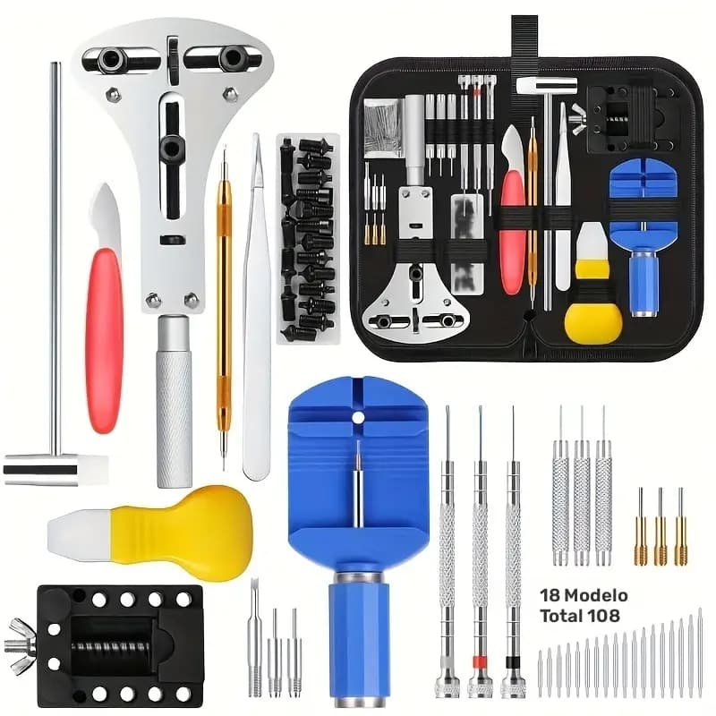 Kit 147 Peças Ferramentas Completo para Relojoeiro Manutenção e Conserto