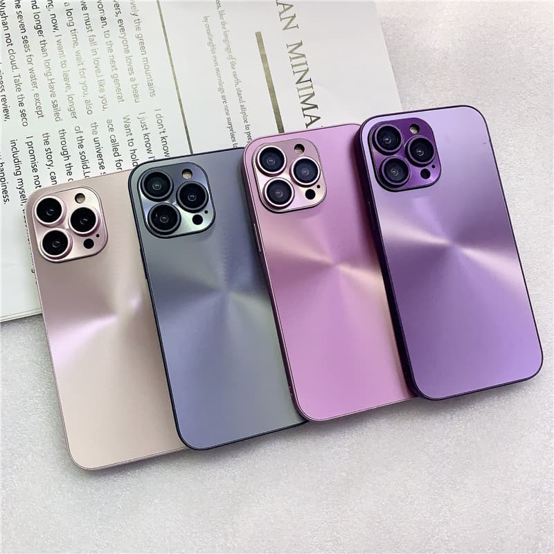 Capa De Proteção Dura De Metal Colorido Para Iphone 16 pro max 15 14 13 12 11 Anti-Queda 14plus 15plus