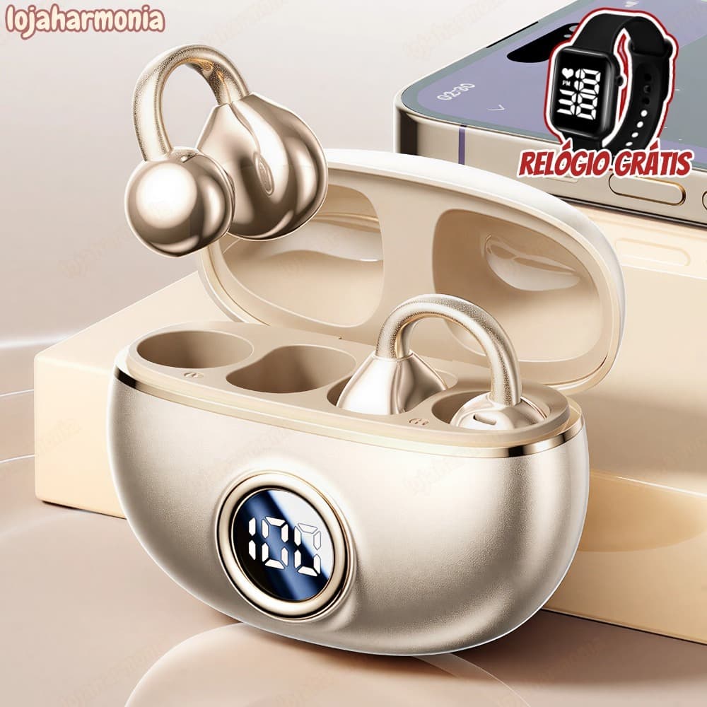 Fones De Ouvido Sem Fio Fone Bluetooth Com Microfone Handsfree Cancelamento Ruído Clipe Música Esportes Jogos Earplug-lo