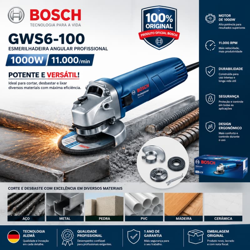 esmerilhadeira lixadeira bosch 110v 1000W lixadeira 220v serra esmerilhadeira Angular Original 100%