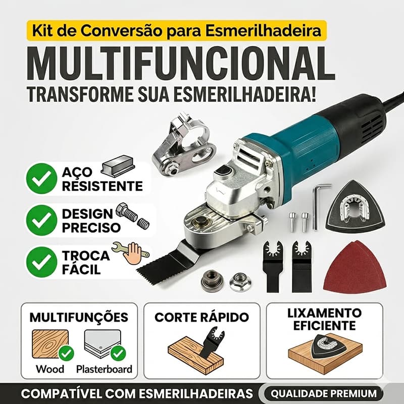 Adaptador de Rosca M14 Conversão Universal para Cabeça de Esmerilhadeira Angular Polimento Oscilante