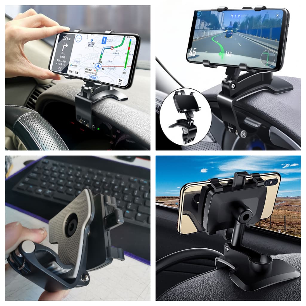 Multi-Função Montagem Do Telefone Carro Instrumento Cluster Titular Espelho Retrovisor Suporte De Navegação Universal Pa