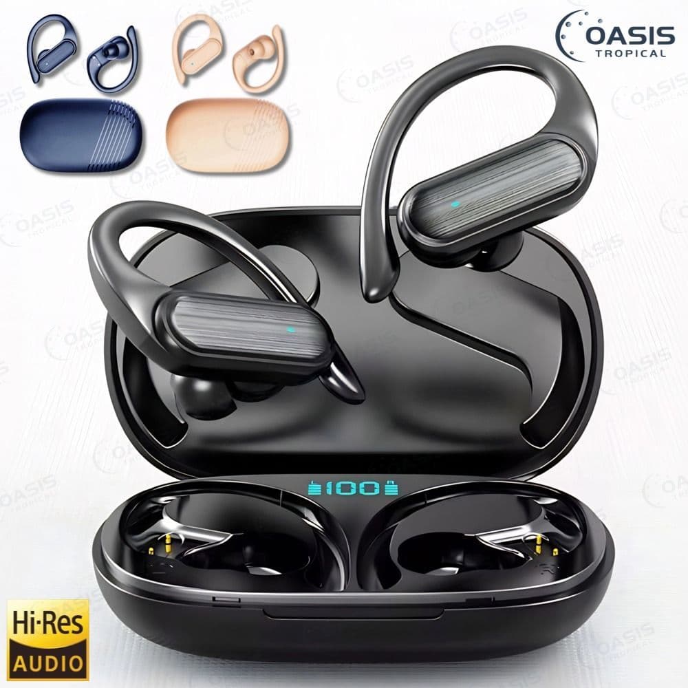 Fones De Ouvido Controle Toque Bluetooth 5.3 HiFI Estéreo À Prova Dwireless Água TWS Fone Esportes Sem Fio Co