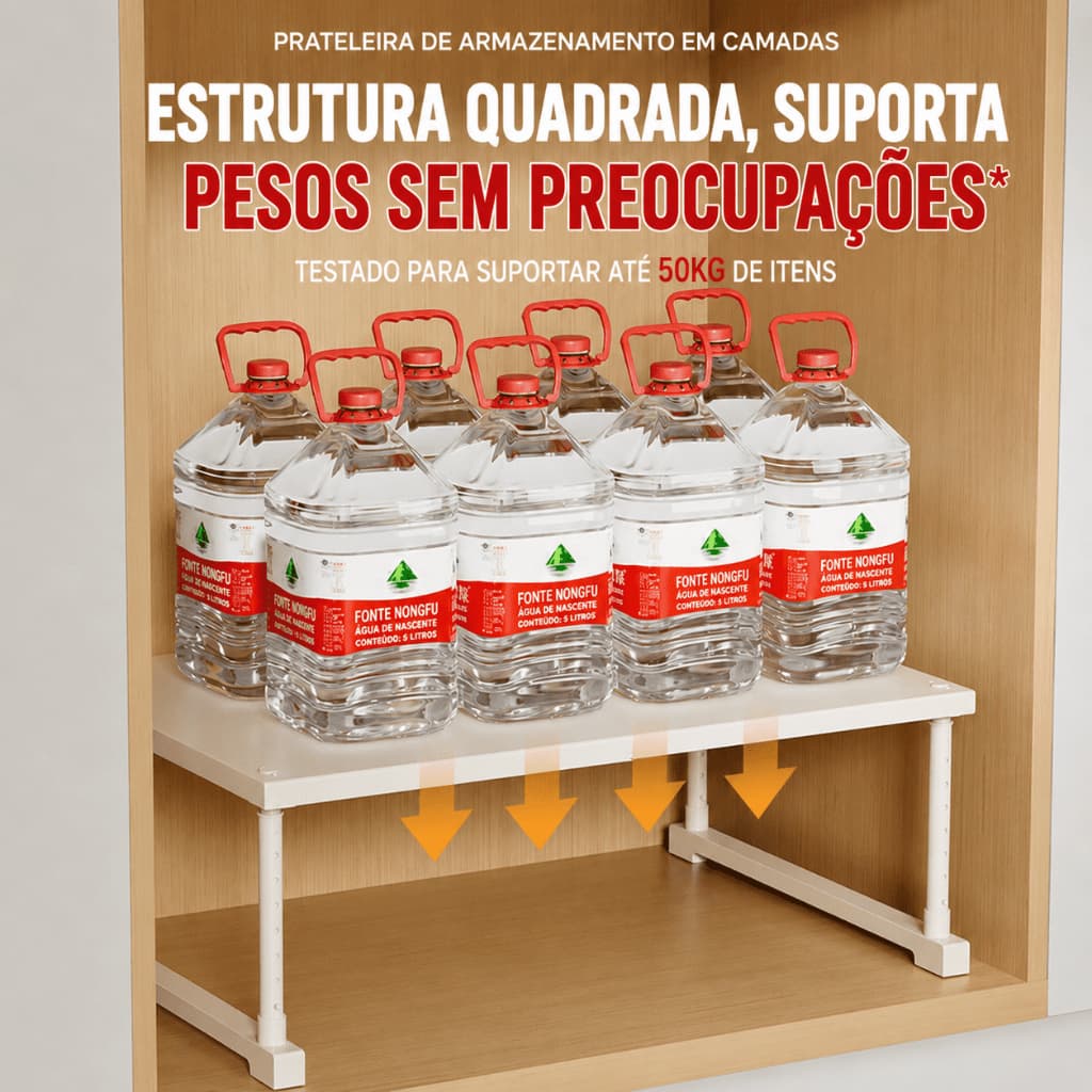 Organizador Extensível Gabinete Pia Cozinha Suporte Multiuso Doméstico