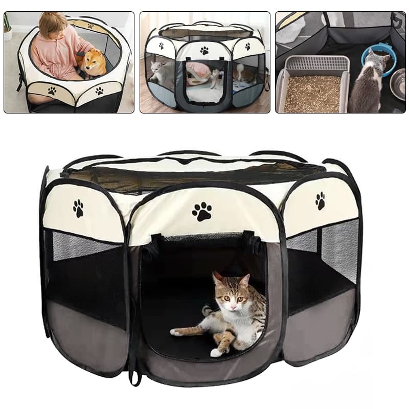 MIW Casinha Pet Portátil Dobrável para Cães e Gatos Grande Resistente Ideal Viagem e Quintal