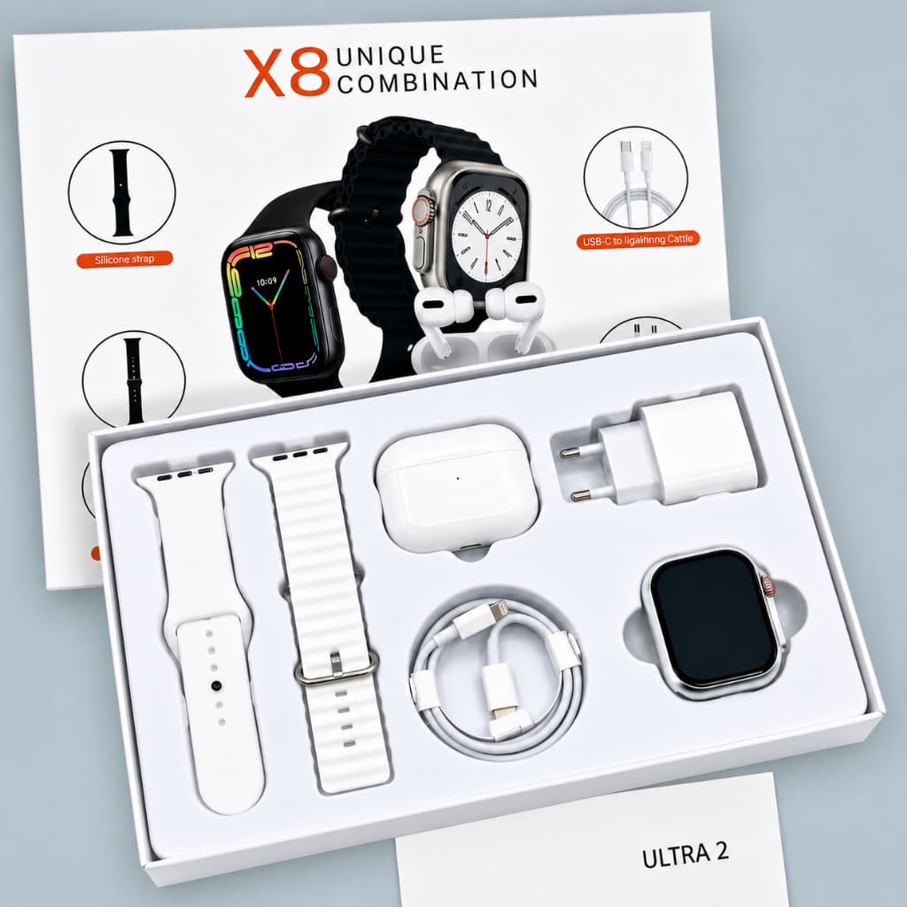 Novo Smartwatch Fone De Ouvido Bluetooth Sem Fio I13 Com Microfone Fones Esportivos Adequados Branco Carregador PD20W