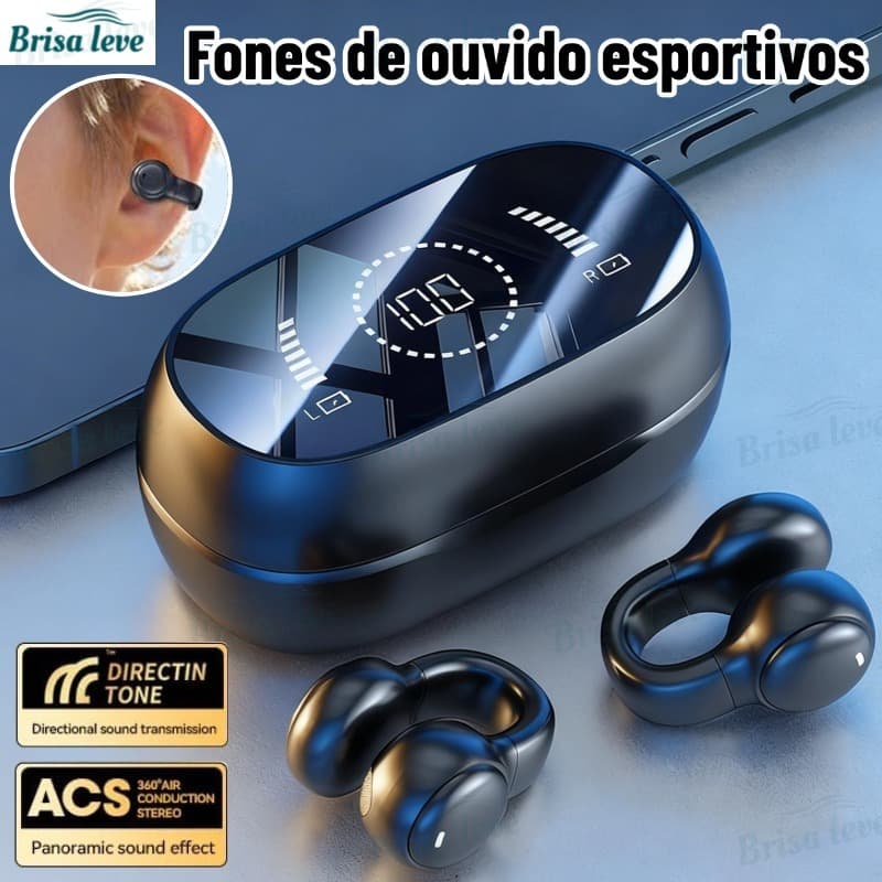 SPRISE Clipe De Orelha Bluetooth Fones De Ouvido LED Display Inteligente On-Ear Mini Fone Cancelamento De Ruído TWS