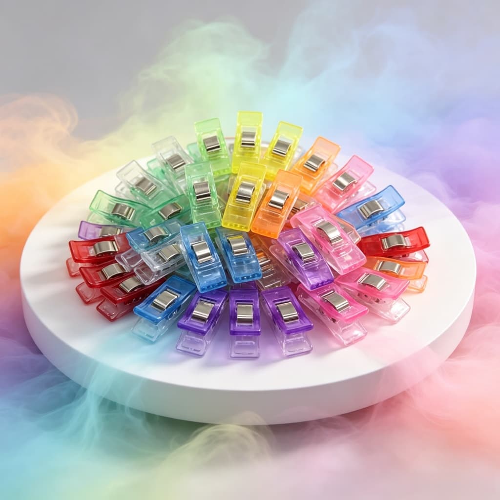 50PCS Clipes de Costura Prendedor De Tecido Coloridos Multiuso Plástico para Artesanato Patchwork e Decoração