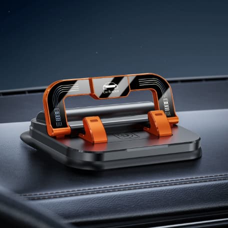 Suporte de telefone para carro, placa de identificação, painel dois em um, suporte giratório dobrável, navegação para ca