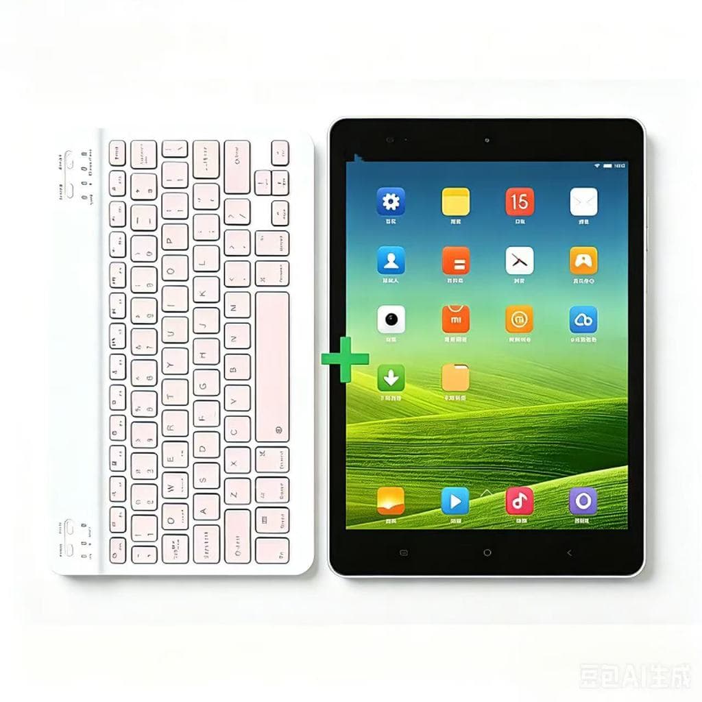 Tablet PC de segunda mão 7.9 polegadas 2GB + 64GB 2K Tela 6700A Android 7.0 Teclado Bluetooth Conjunto de quatro peças