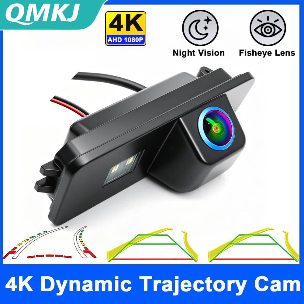 AHD 1080P Trajetória Dinâmica Câmera De Visão Traseira De Carro Para GOLF POLO PASSAT 5 SCIROCCO EOS LUPO CC (2 Gaiolas)