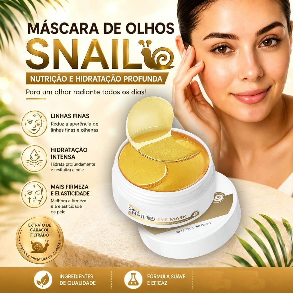 LAIKOU Máscara De Olho De Caracol Removedora Rugas/Círculo Escuro/Anti-Idade/50 Pçs