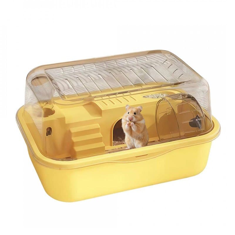 MIW Gaiola Grande para Hamster Resistente  Roeduras com Teto Ajustável Roda Casinha e Comedouro Completo