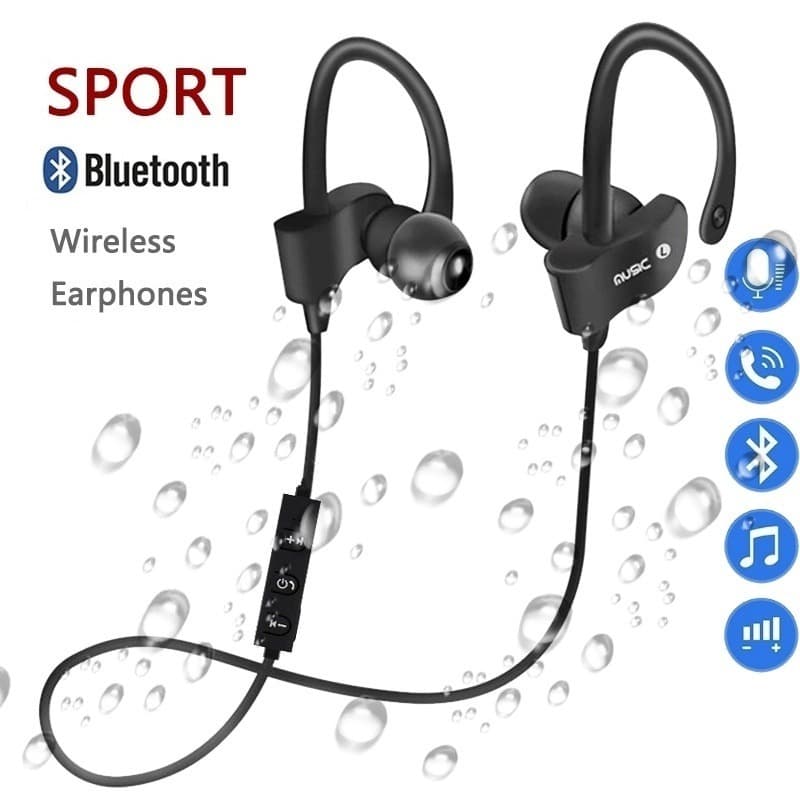 Bluetooth Fone De Ouvido Sem Fio Fones Earloop Cancelamento De Ruído Neckband Vida Esporte In-Ear Para Todos Os Smartpho
