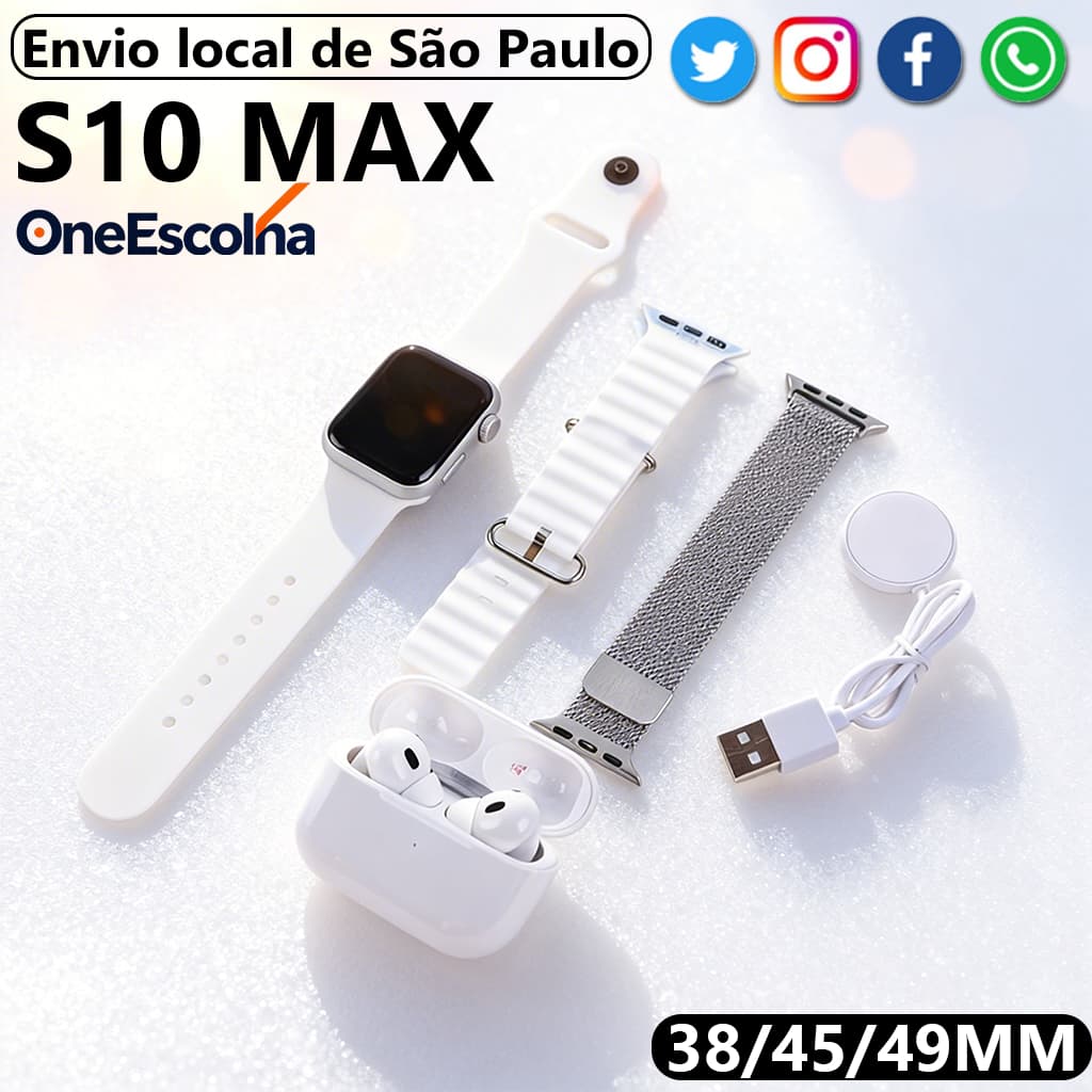 2026 smartwatch Fone de ouvido Bluetooth 4 em 1 Chamadas Bluetooth Monitoramento Saúde Calculadora Envio de São Paulo