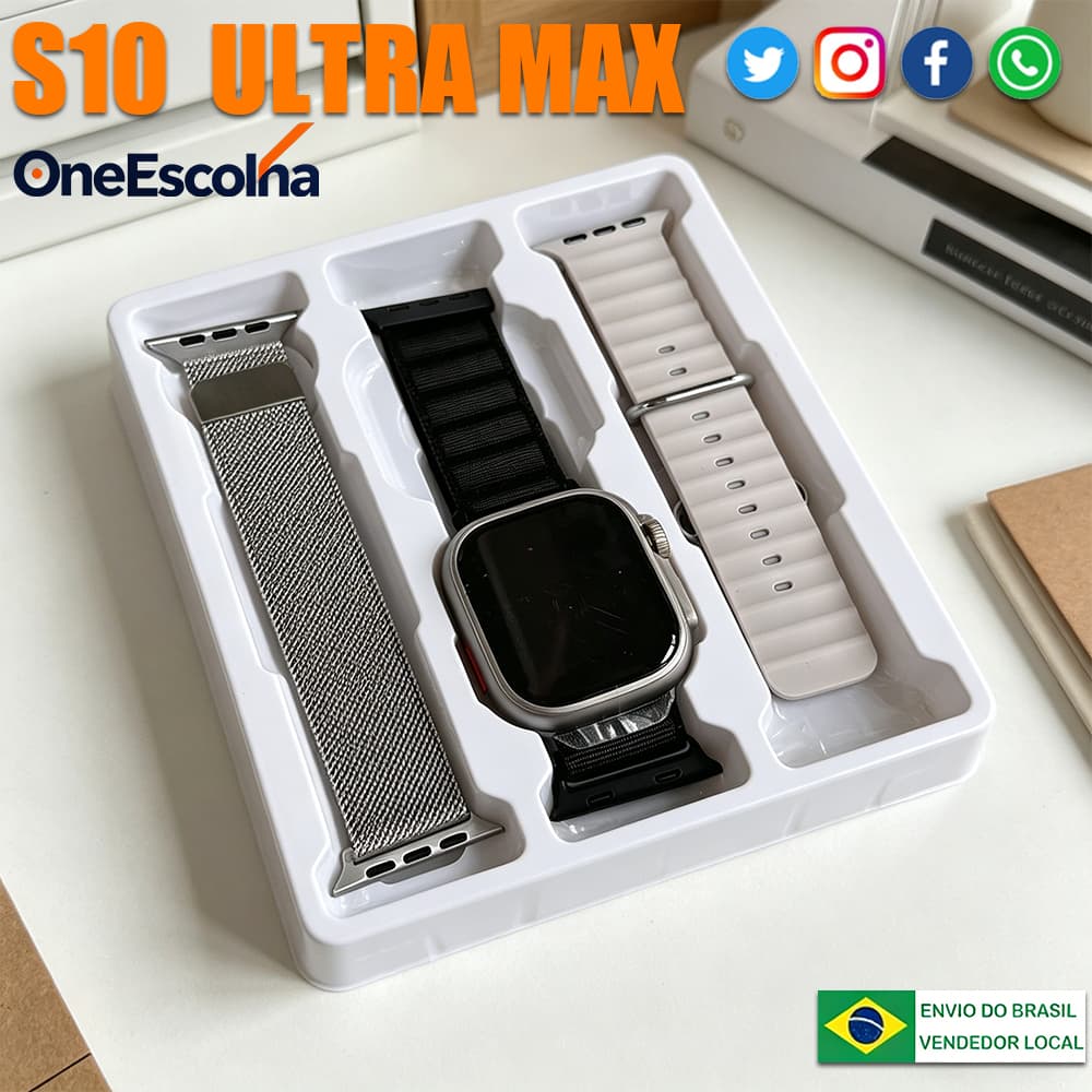 Novo Smartwatch S10 ultra homens e mulheres Bluetooth chamada frequência cardíaca oxigênio monitoramento Longa duração