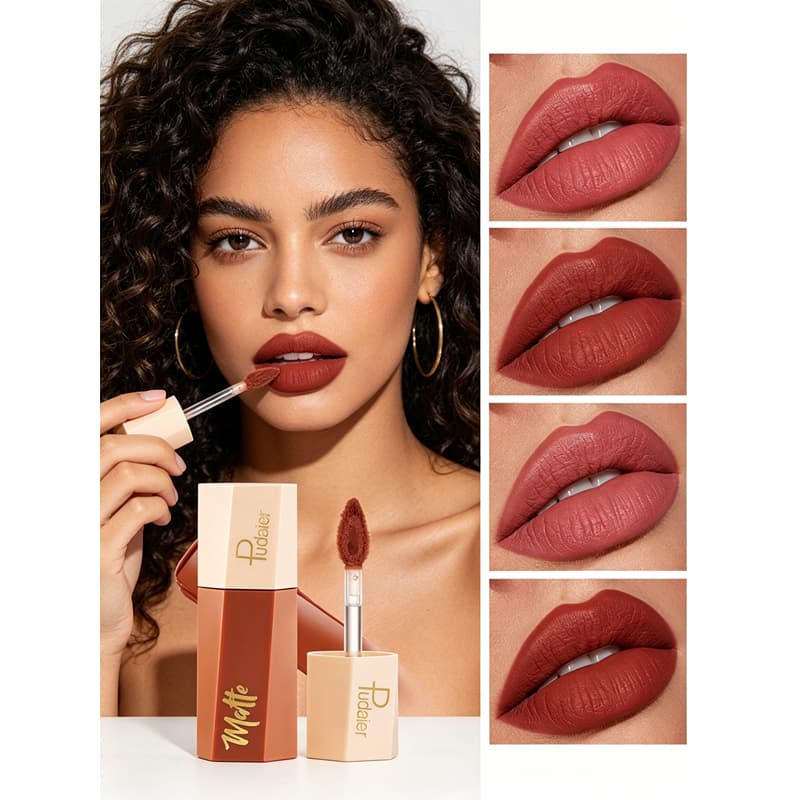 14 Cores Batom Fosco Veludo Copo Antiaderente Brilho Labial Batom Kit de Batom Líquido Matte Gloss Labial
